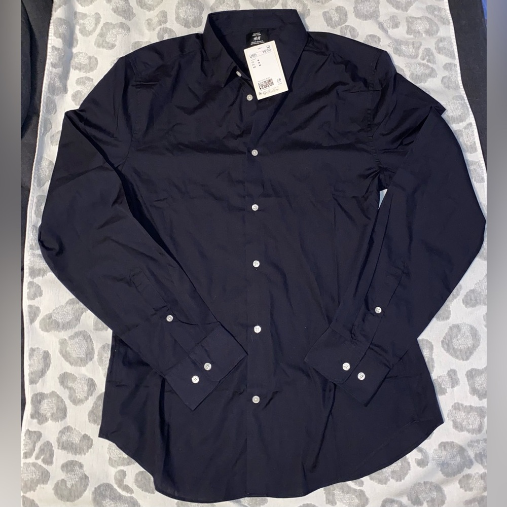 H&M Classic Black Dress Shirt
